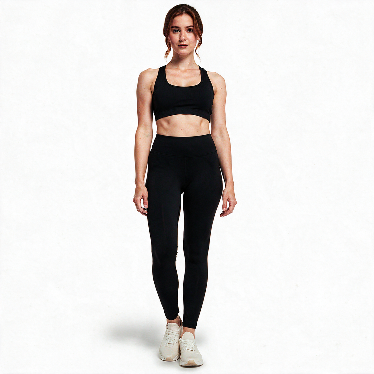 Natural Performance Full Length Leggings in Black — front hero