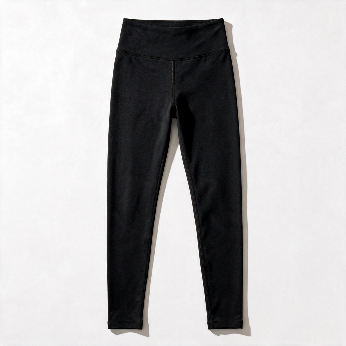 Natural Performance Full Length Leggings in Black — flat lay