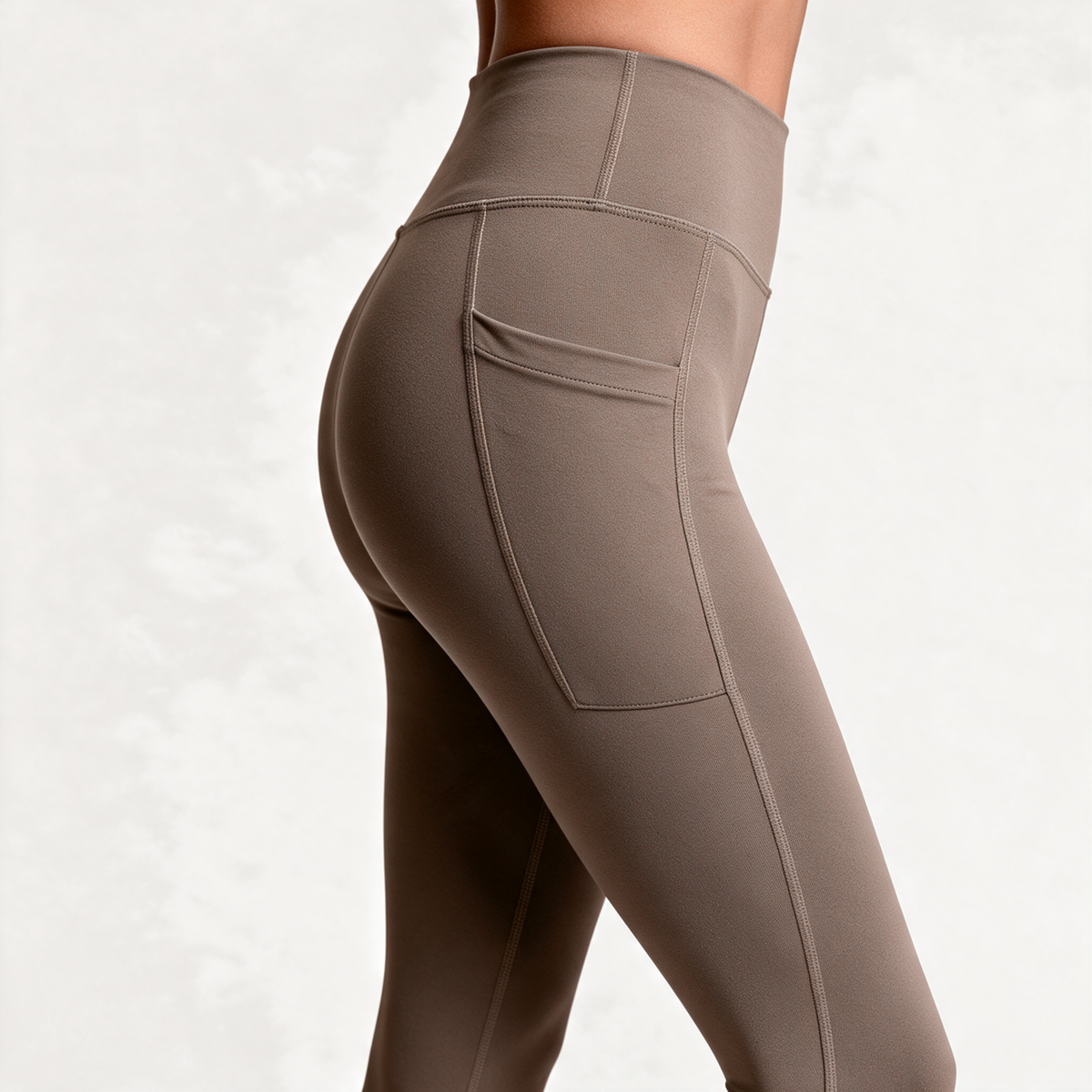 Natural Performance Pocket Leggings in Pebble — view 9